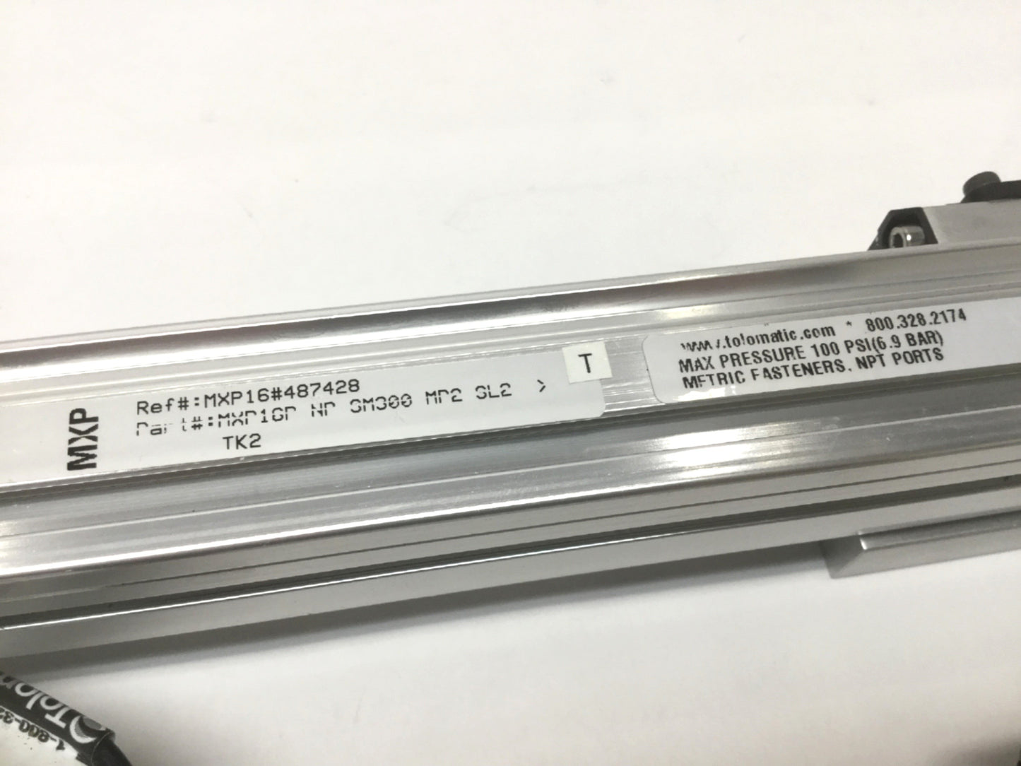 Used Tolomatic MXP16P Profiled Rail Linear Actuator Rodless Cylinder 300mm Stroke