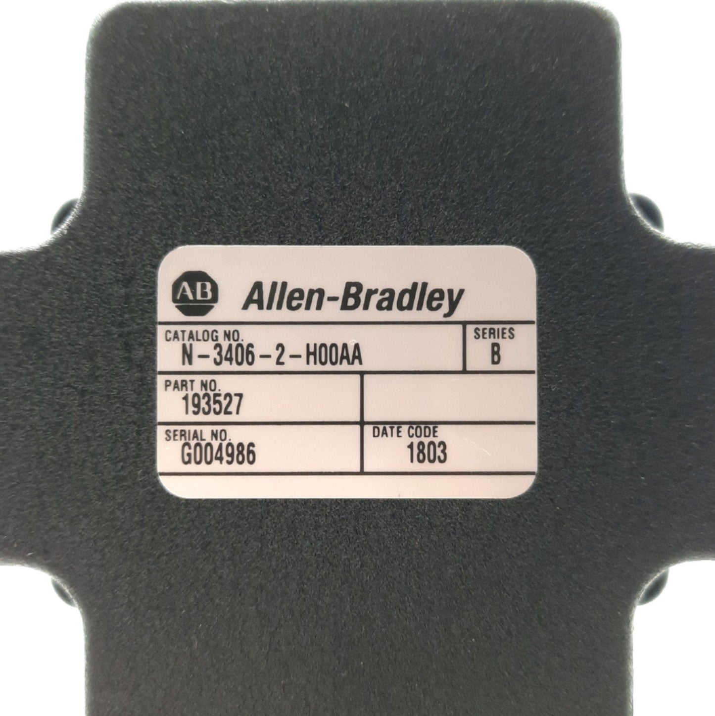 Used Allen Bradley N-3406-2-H00AA N-Series Brushless Servo Motor, 2000-Line, 230VAC