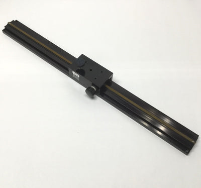 Used Edmund Scientific Dovetail Rack/Pinion Positioner Focusing Rail Stage 20" Travel