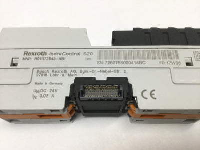 Used Rexroth S20-DI-16/1 IndraControl 1-Wire Sensor Digital Input Module 16 Pt, 24VDC