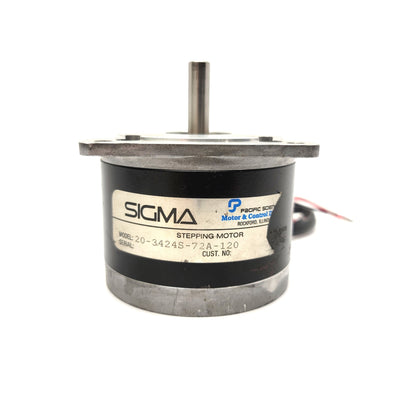 Used Pacific Scientific 20-3424S-72A-120 SIGMA Stepper Motor 1.8ø NEMA 34, 120VAC