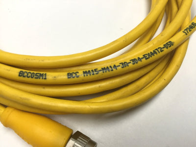 Used Balluff BCC05M1 BCC M415-M414-3A-304-EX44T2-050 Cordset Cable 4-Pin M12, 5m