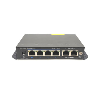 Used Neon NEON-4POE 4-Port 2x Uplink 10/100Mbps Power Over Ethernet Switch 48-57VDC