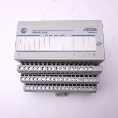 Used Allen Bradley 1794-IB16/A Flex I/O Digital Input Module, 16-Pt w/ 1794-TB3 Base