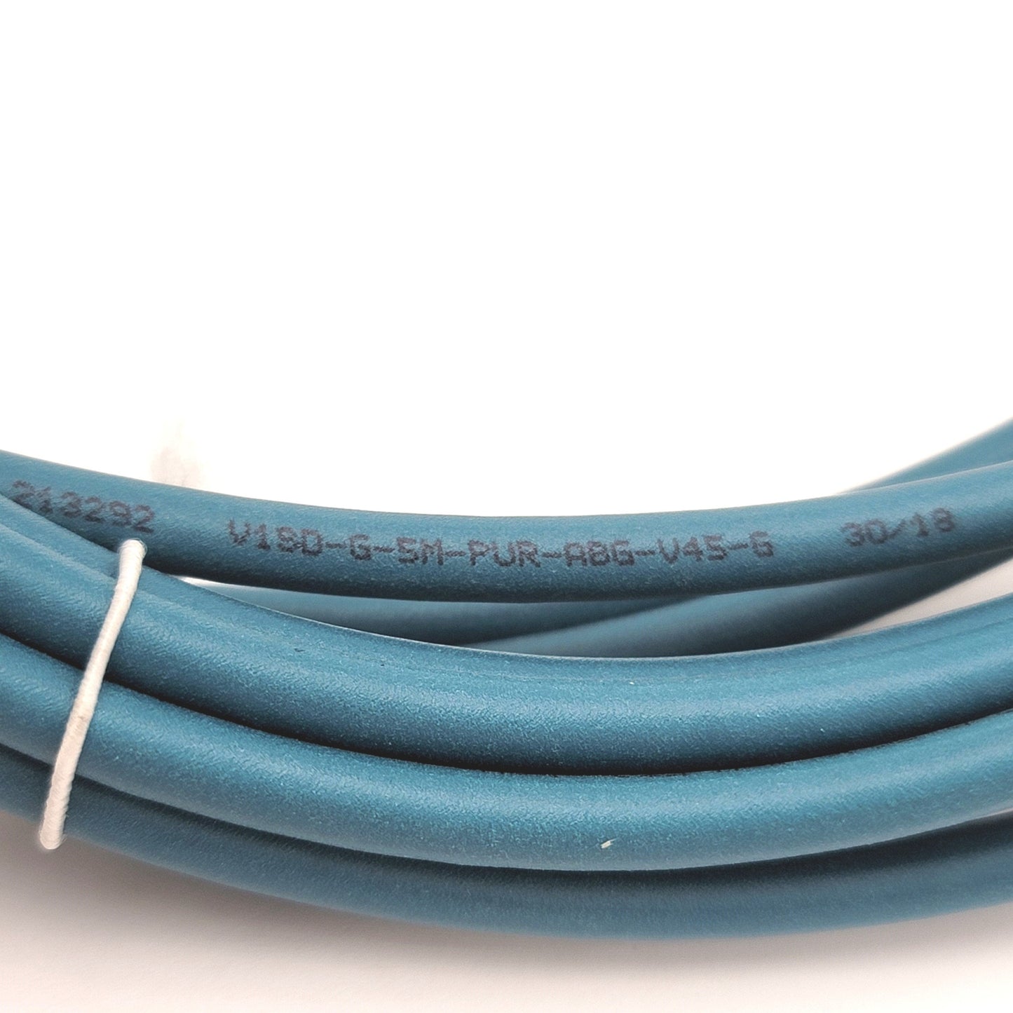 Used PEPPERL+FUCHS V180-G-5M-PUR-ABG-V45-G Connection Cable M12 To RJ45 5 Meter CAT5e