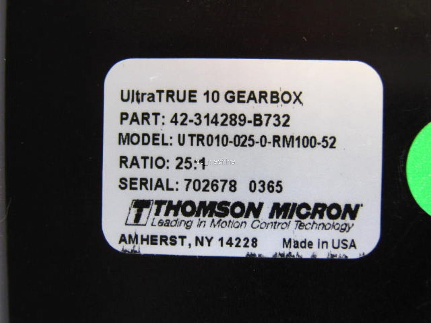 New Thomson Micron 42-314289-B732 UltraTRUE 10 Servo Gearbox 25:1 Ratio