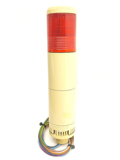 Used PATLITE SEFB-D Signal Tower, 1-Stack Red, 10 3/4 x 2 1/2", 7/8" Pole, 24VAC/DC