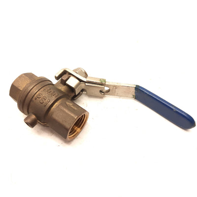 Used MCD Ball Valve Brass 1/2" NPT 300PSI