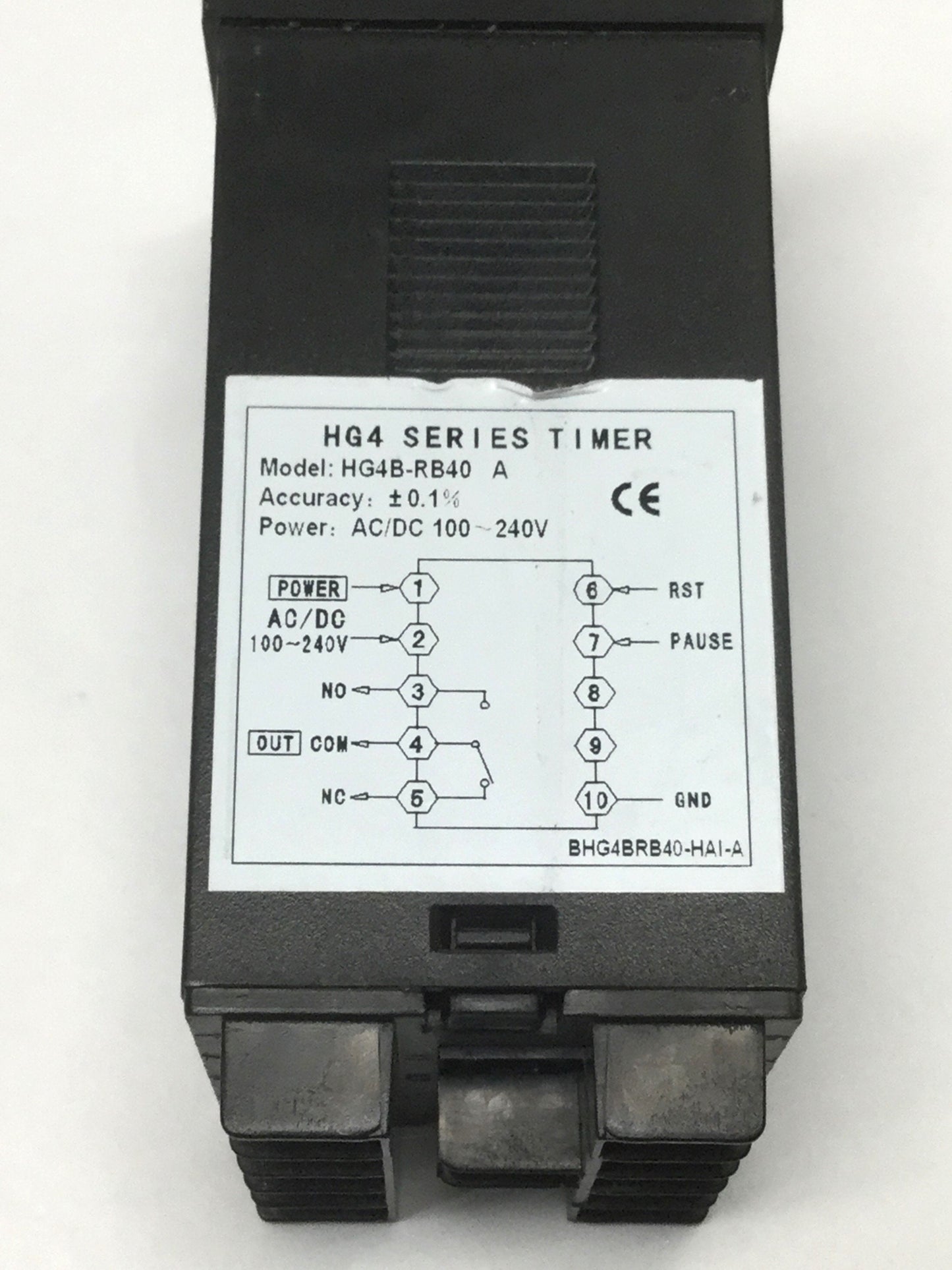 Used Sommy HG4B-RB40 Programmable General Purpose Timer Relay 100/240VAC, 0.01s-9999h