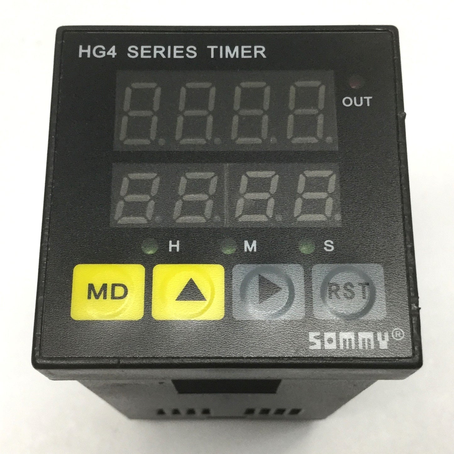 Used Sommy HG4B-RB40 Programmable General Purpose Timer Relay 100/240VAC, 0.01s-9999h