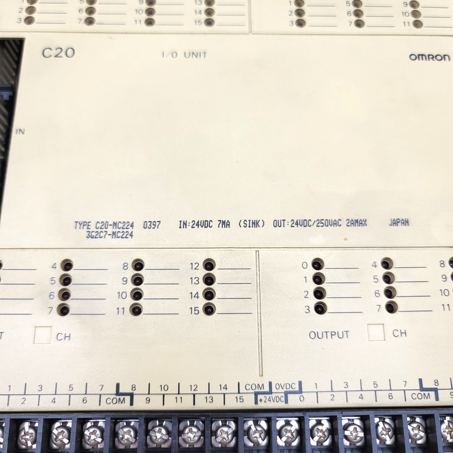 Used Omron C20-MC224 3G2C7-MC224 SYSMAC PLC I/O Expansion Module