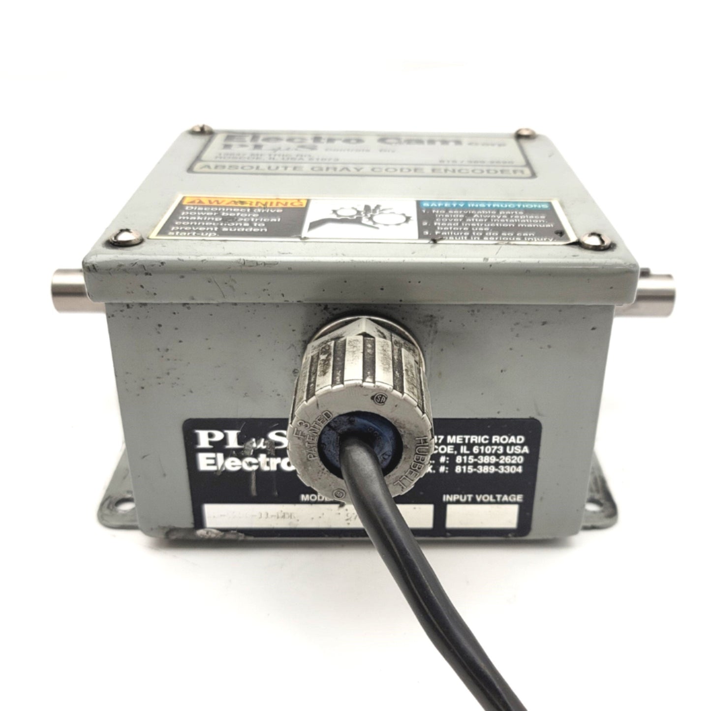 Used Electro Cam Corp PS-4256-11-DDR PLæS Absolute Gray Encoder NEMA 12, 0-1,000RPM