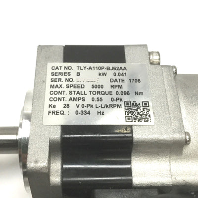 Used Allen Bradley TLY-A110P-BJ62AA Kinetix Servo Motor 230VAC, 8mm Shaft, 46mm