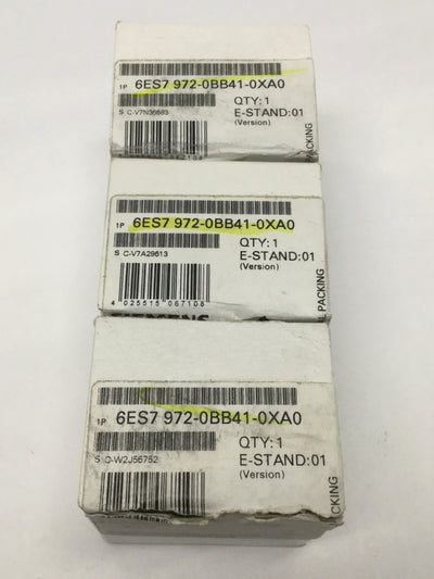 New Other Lot of 3 Siemens 6ES7 972-0BB41-0XA0 Simatic Profibus Bus Connector Plug 12Mbit