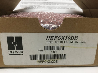 New Horner Electric HEFOX30DB SmartStack FOX Fiber Optic Extension Base 3-Pair Unit