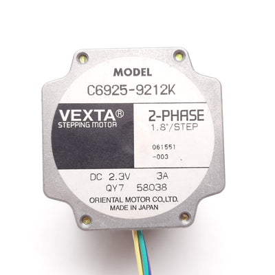 Used Vexta C6925-9212K Stepper Motor, 2-Phase, NEMA 23, 1.8 Degree/Step, 2.3VDC 3A