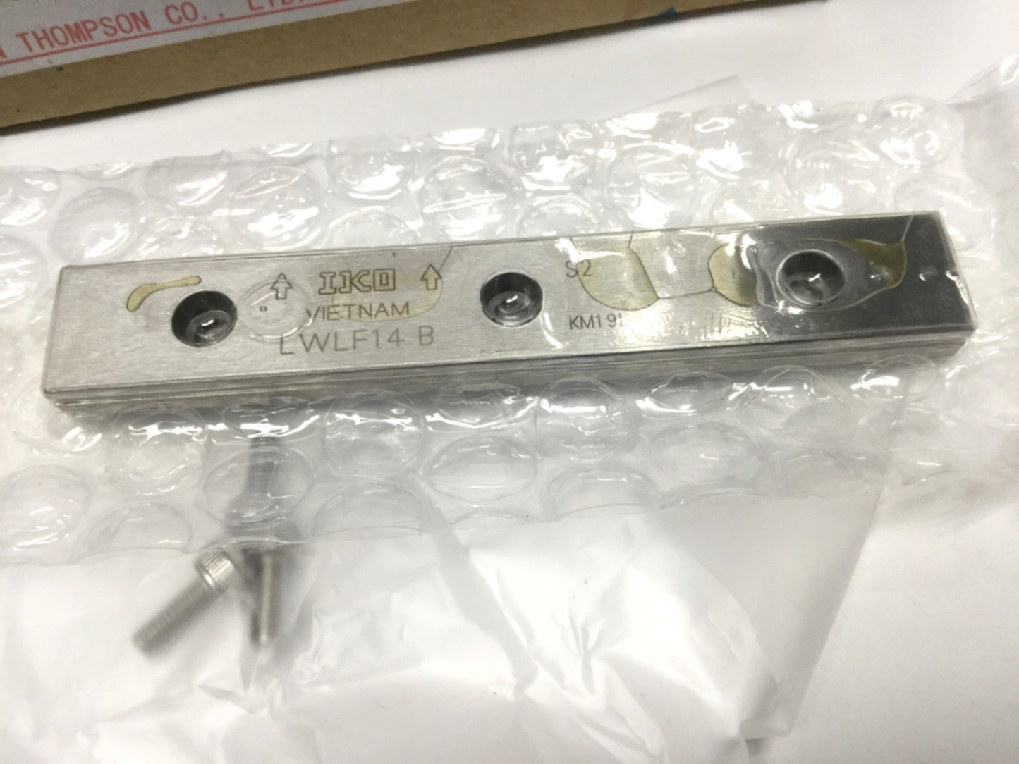 New IKO LWLF-14-R90-B-P-S2 Precision Linear Guide Rail Way 90mm Long, 14.35mm Wide