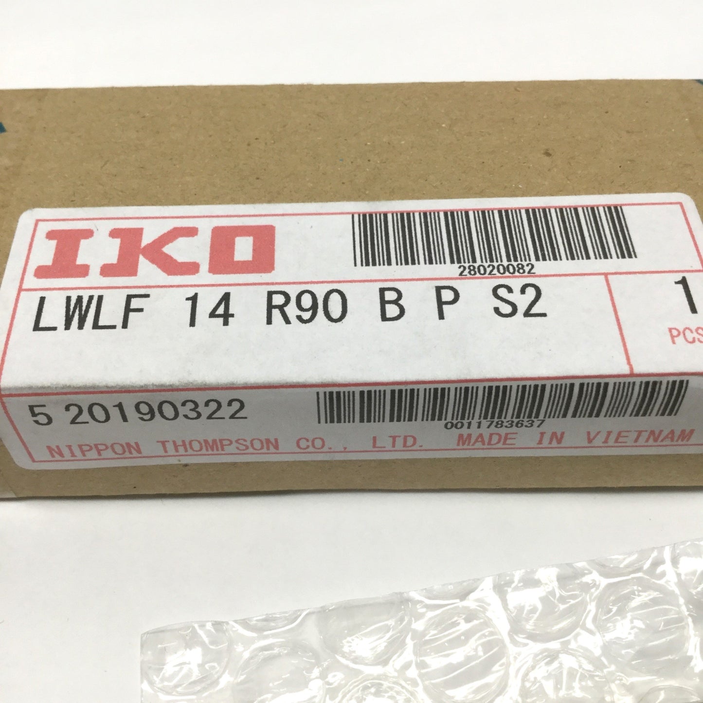 New IKO LWLF-14-R90-B-P-S2 Precision Linear Guide Rail Way 90mm Long, 14.35mm Wide