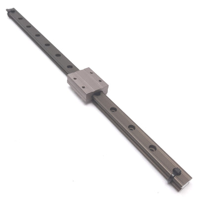 New – Open box PBC Linear MRC12C Rollerless Slide On 320mm Long Rail, Carriage: 34mm x 27mm