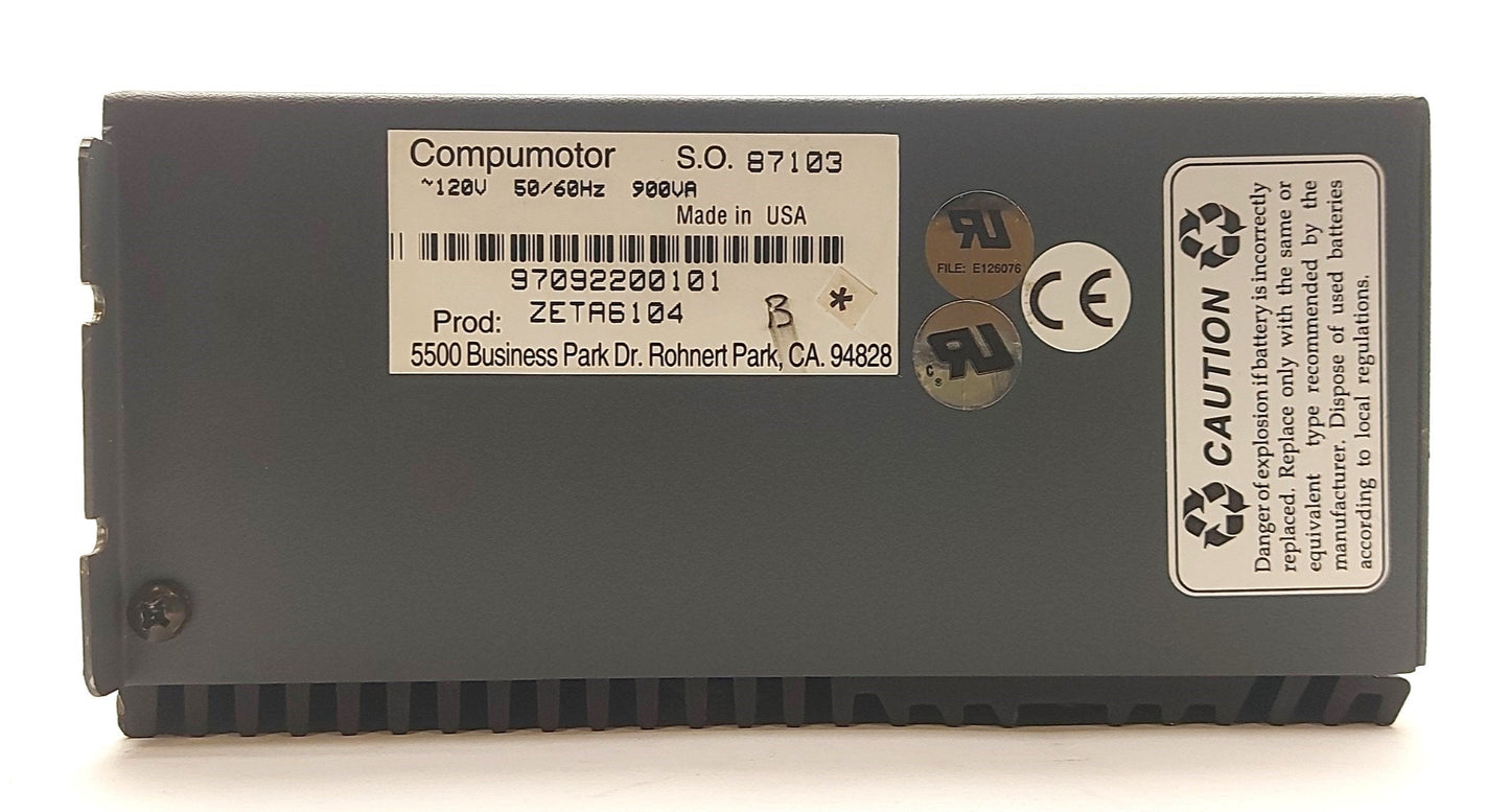 Used Parker ZETA6104 Compumotor Stepper Drive 1-Axis 4A RS-232 95-132VAC *No V_I/O*