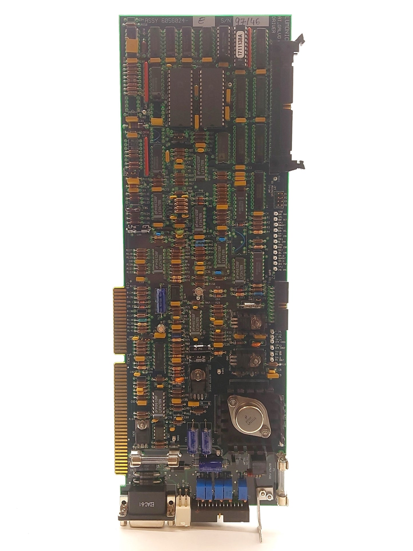 Used Lumonics 6056024-E AT_GALVO LASER Write Head Drive Control Card/Board, ISA Slot