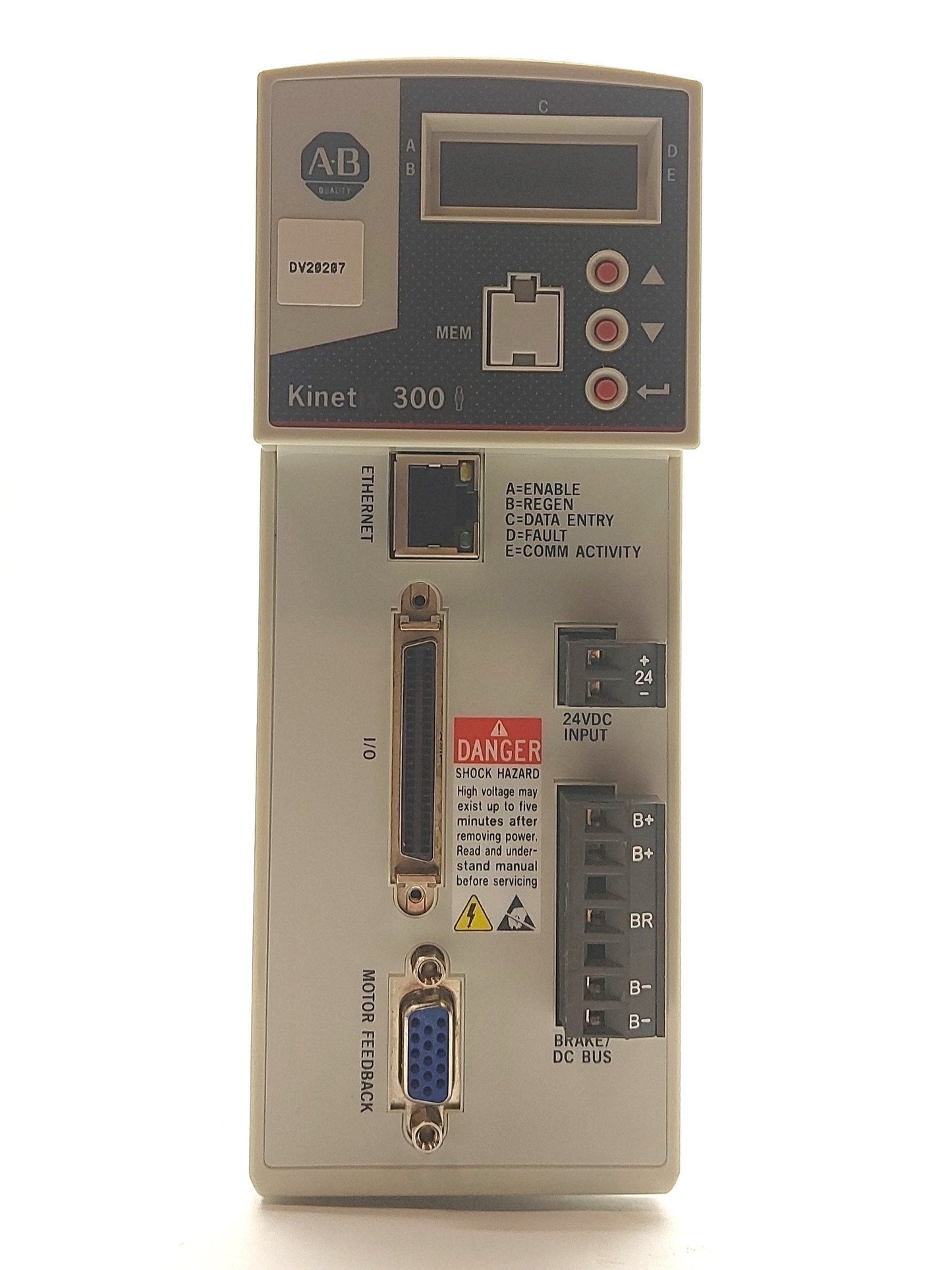 Used Allen Bradley 2097-V31PR0 Kinetix 300 Servo Drive 2A 400W EtherNet/IP 120/240VAC