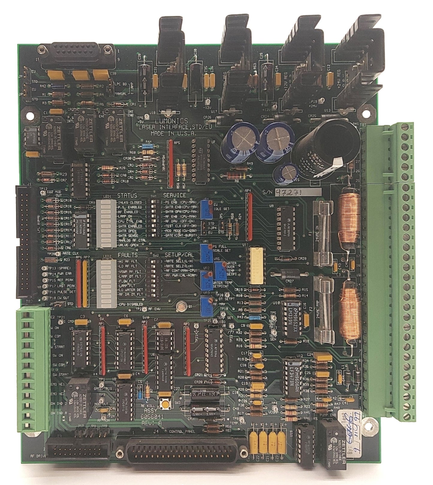 Used Lumonics 6056041 Interface Control PCB Board, for LWSPe LASER Engraver