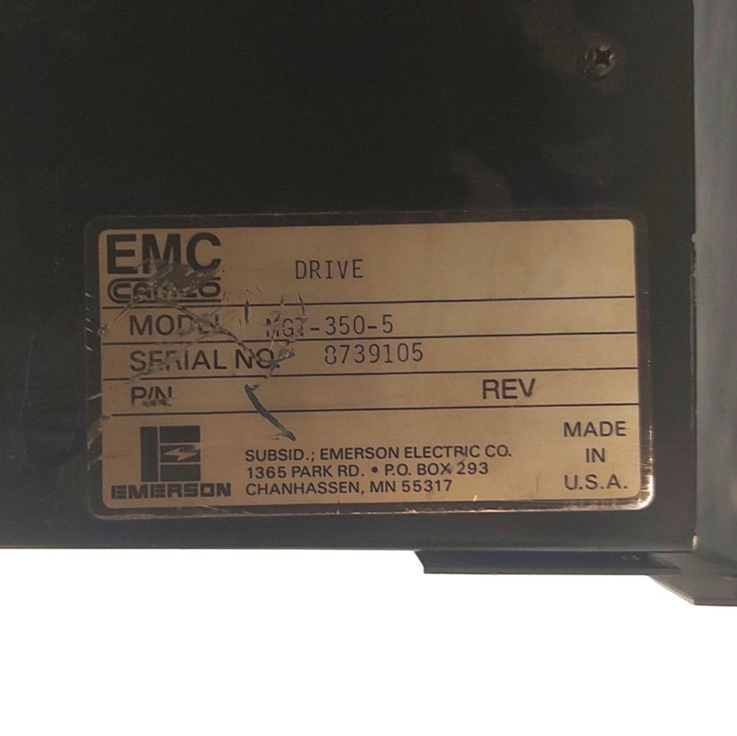 Used EMC Camco MGT-350-5 MT-E10 Megatorque Motor Drive, 100VAC *Damaged Connector*