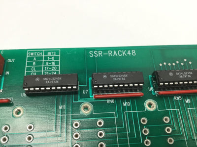 Used Computer Boards SSR-RACK48 Quad Solid-State Relay I/O Rack Backplane, 48-Channel