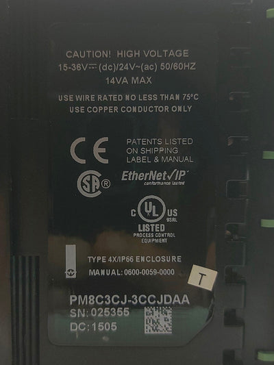 Used Watlow PM8C3CJ-3CCJDAA EZ-Zone PM PID Controller DC/Open 5A Relay 1/8 DIN 24VDC