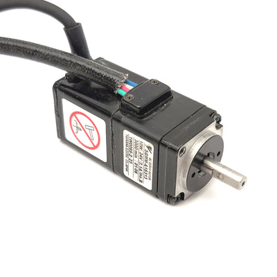 Used Yaskawa SGMM-A1S313 Miniature AC Servo Motor, 24VAC, 10W, 2.1A, 3,000RPM