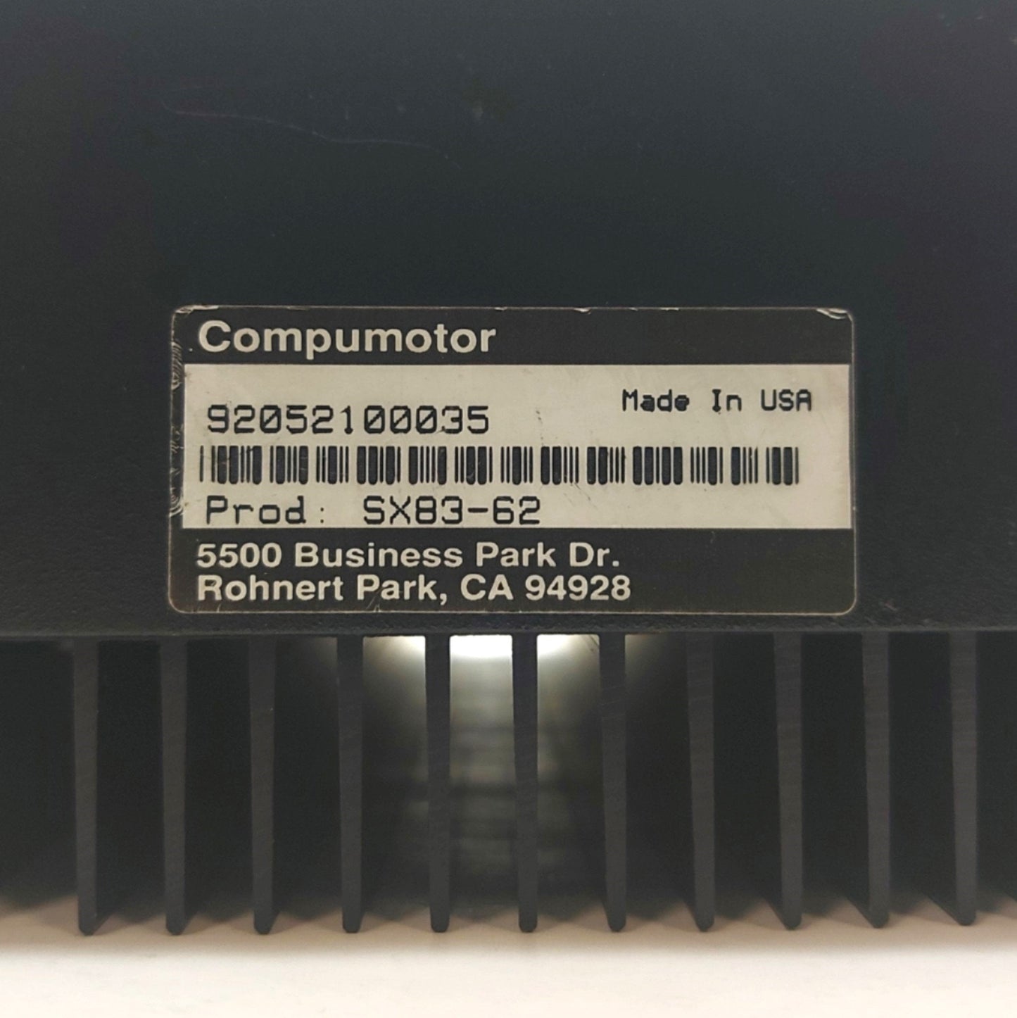 Used Parker SX83-62 SX6-DRIVE Compumotor Stepper Motor Drive, 2-Phase Hybrid, 120VAC