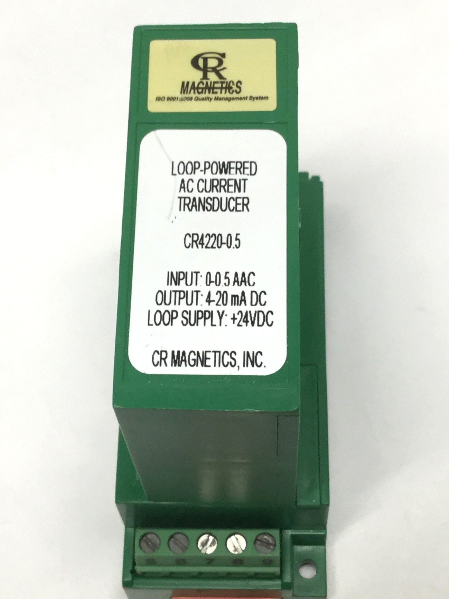 Used CR Magnetics CR4220-0.5 Loop-Powered AC Current Transducer 0-0.5A In, 4-20mA Out