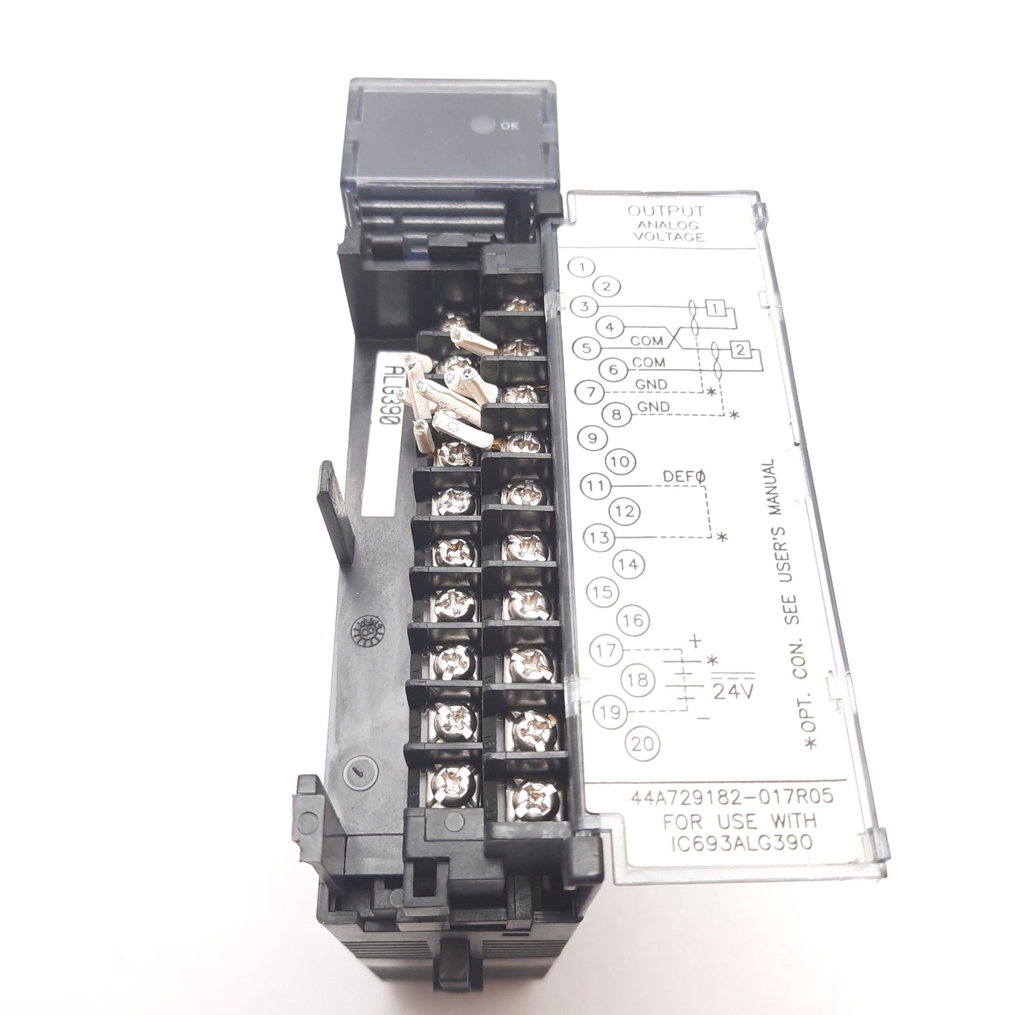 Used GE Fanuc IC693ALG390F Analog Voltage Output PLC Module, 2-Point, Series 90-30