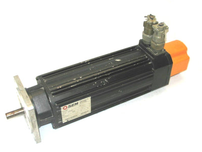 Used SEM BMF115J6-60T Brushless DC Servo Motor 180V 24A 3000RPM 3/8" Shaft