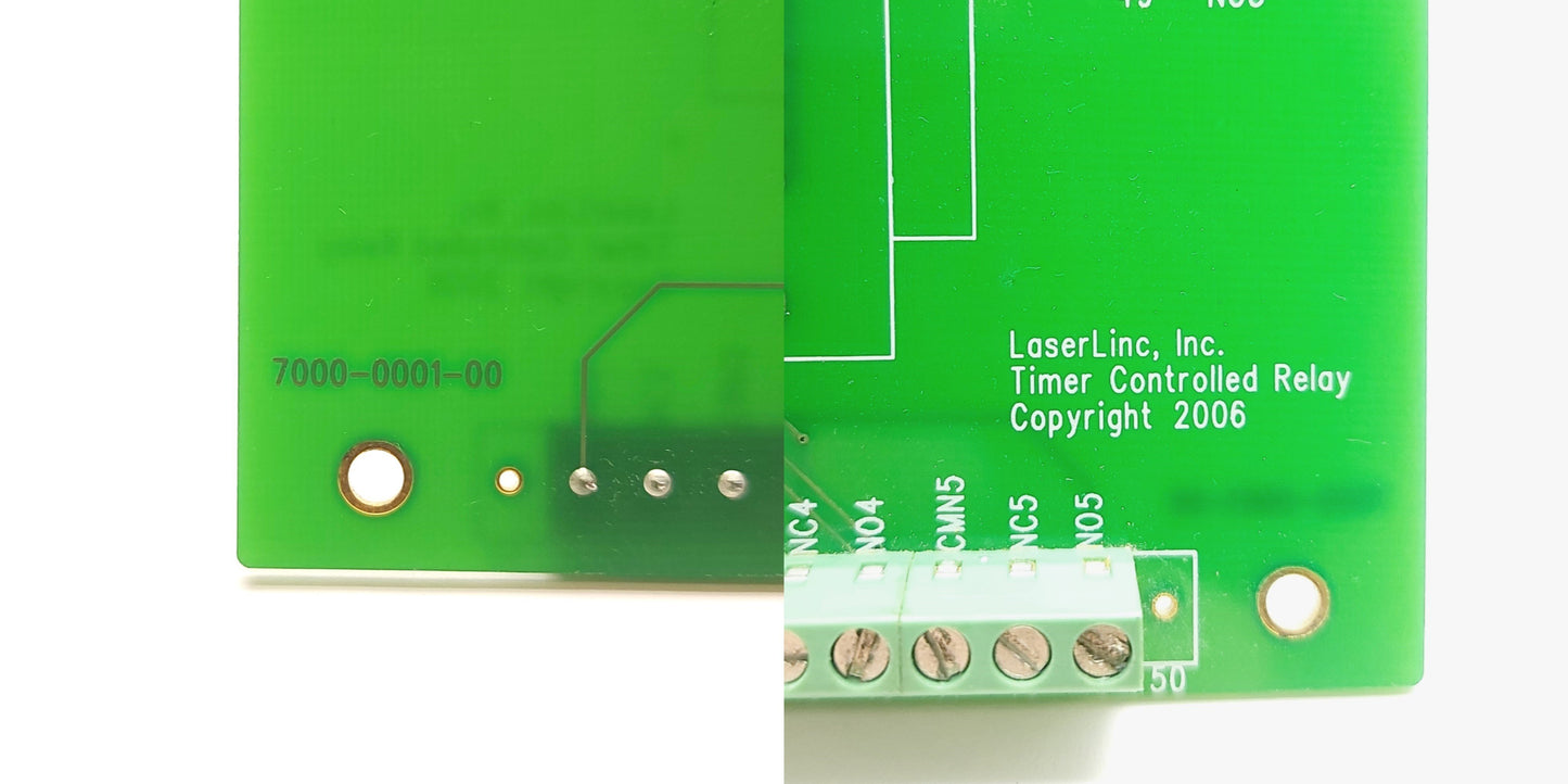 Used Laserlinc 7000-0001-00 Timer Controlled Relay Board, 4x SPDT Relay 5VDC, DB37