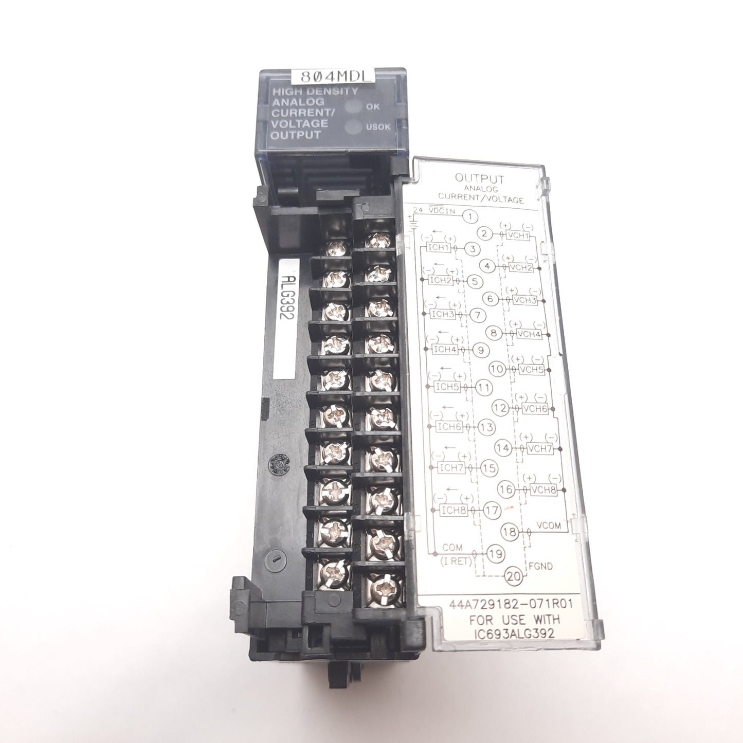 Used GE Fanuc IC693ALG392C High Density Analog Current/Voltage Output Module 8-Point