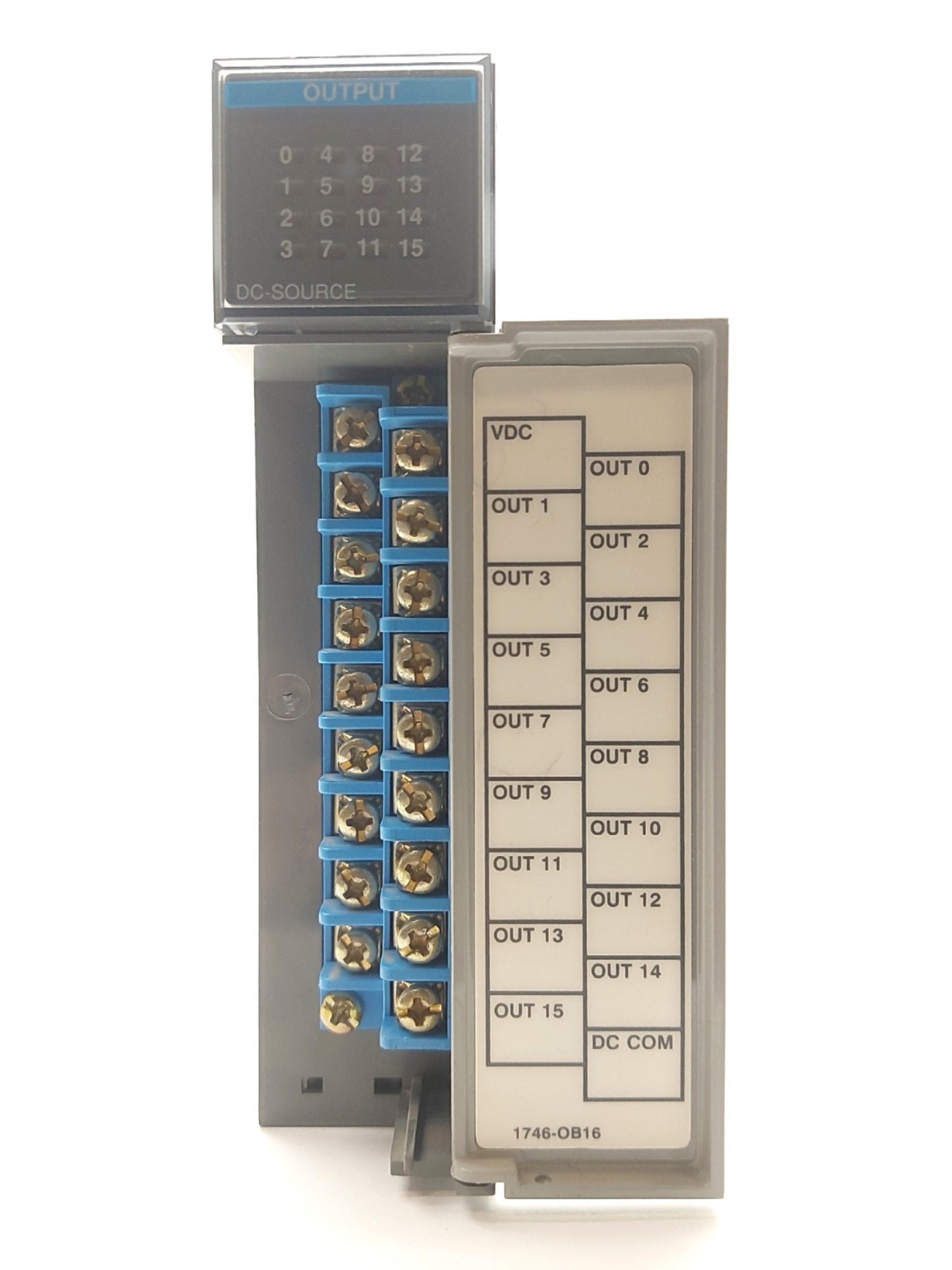 Used Allen Bradley 1746-OB16 Ser. C SLC 500 DC Source Digital Output Module 16-Point