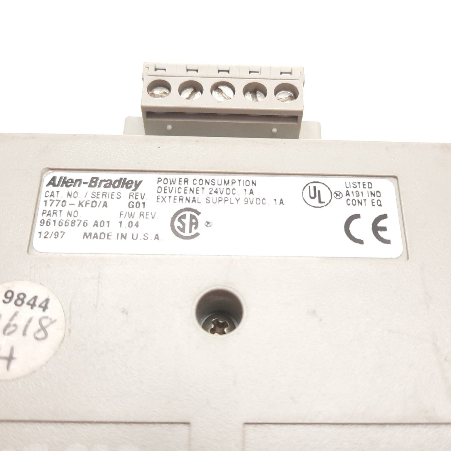 Used Allen Bradley 1770-KFD/A DeviceNet RS-232 Interface Module, 24VDC 1A 9-Pin D-Sub