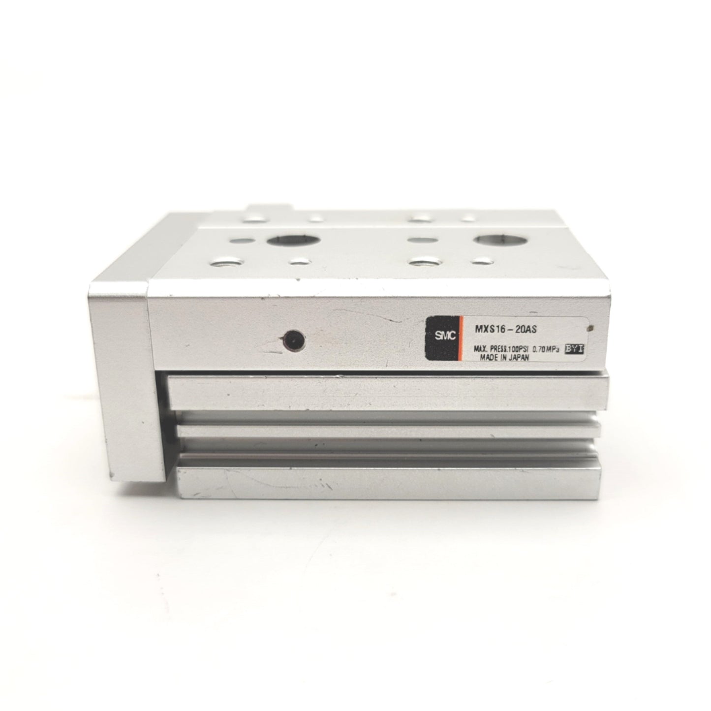 New – Open box SMC MXS16-20AS Linear Pneumatic Slide Table Bore: 16mm Stroke: 20mm, 0.15-0.7MPa