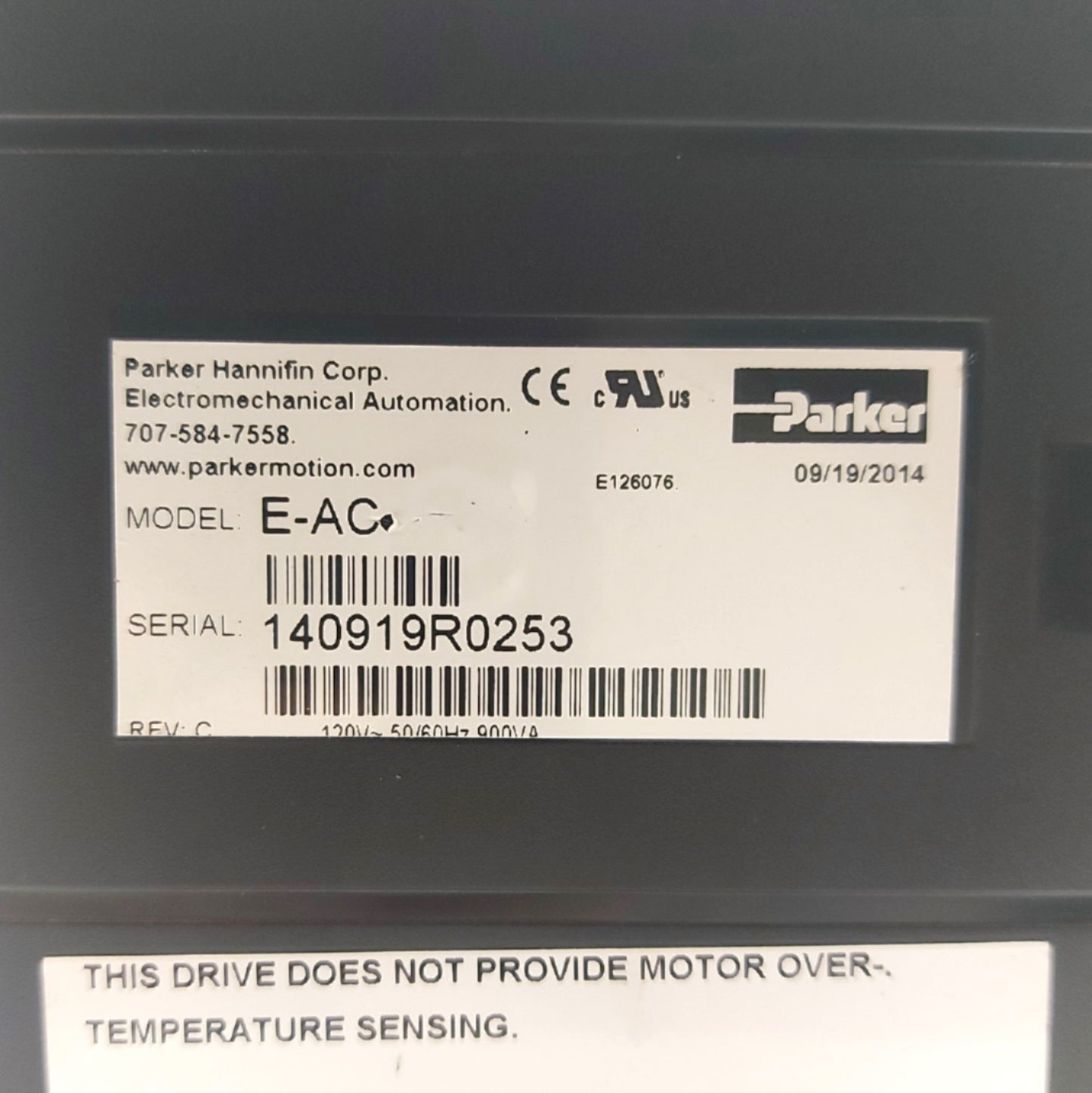 Used Parker E-AC Compumotor Stepper Drive 2-Phase .2-3.5A 50,800PPR ±5arcmin 120VAC