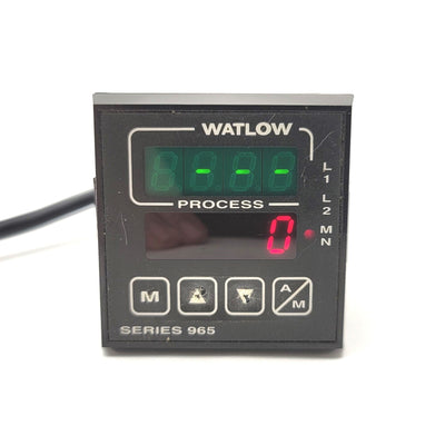 Used Watlow 965A-3CA0-00GR Temperature Controller 100-240VAC, 4-20mA, 0-5VDC, TC, RTD