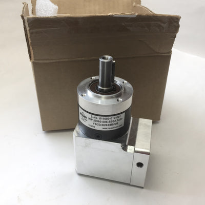 New – Open box Neugart WPLE060-005-SSSA3AD Right Angle Gearbox w/Adapter Plate, Ratio 5:1, 14mm