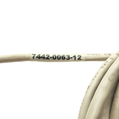 Used Maple Systems 7446-0040-12 HMI Communication Cable, DB9 Female to RJ45, 12' Long