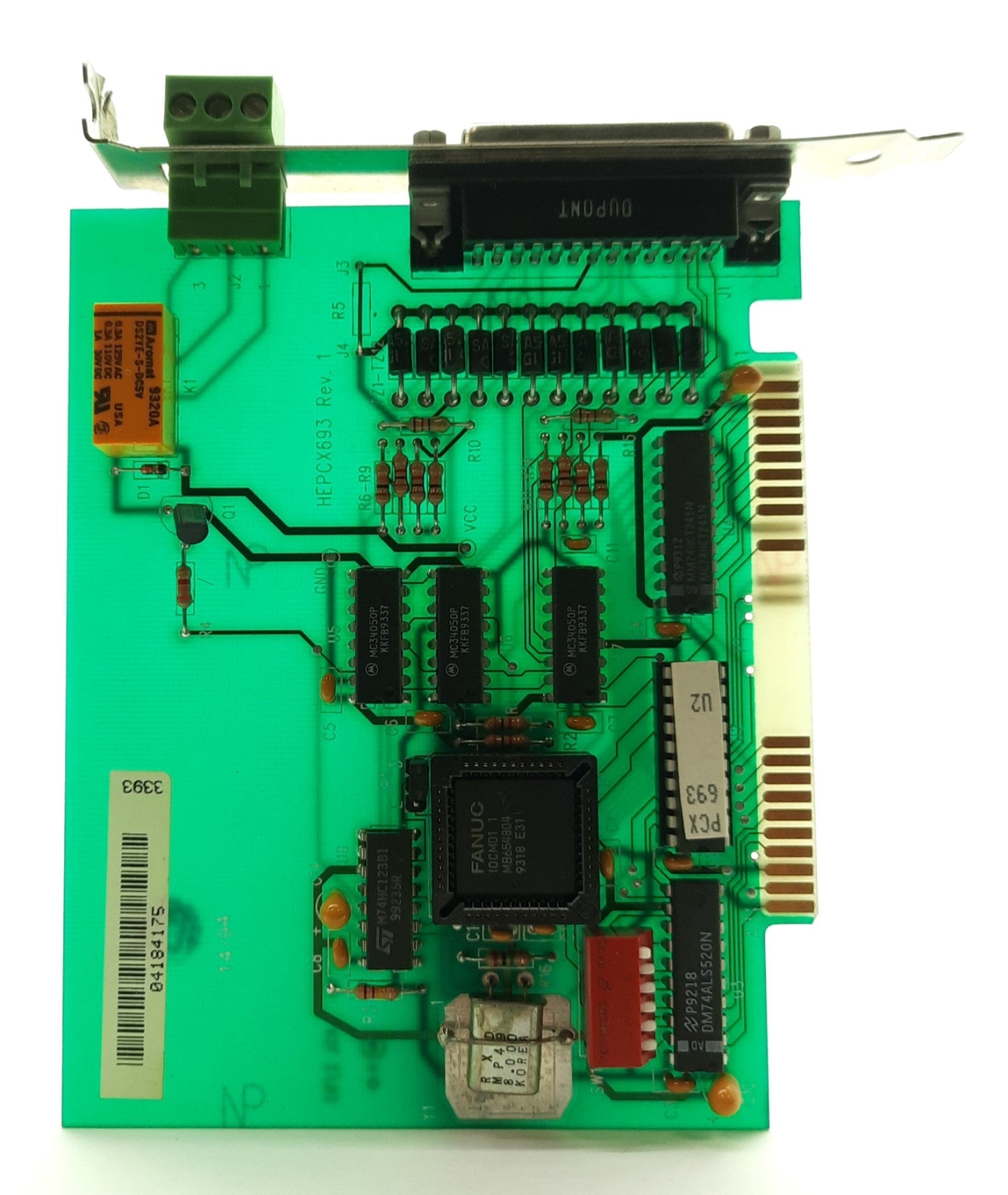 Used GE Fanuc HEPCX693 Rev. 1 PLC to Computer I/O Card, ISA Slot