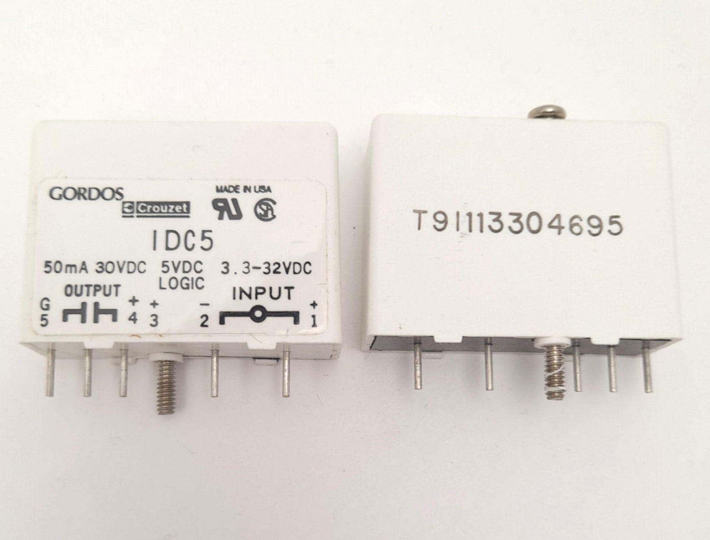 Used Lot Of 2 Gordos IDC5 Solid State Relay 5 Pin Input 3.3-32VDC Output 50MA 30VDC