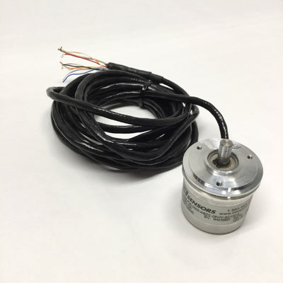 Used BEI L15M-F25-2000-ABZC-28V/V-SC120-S Incremental Optical Encoder 5-28VDC 1/4"