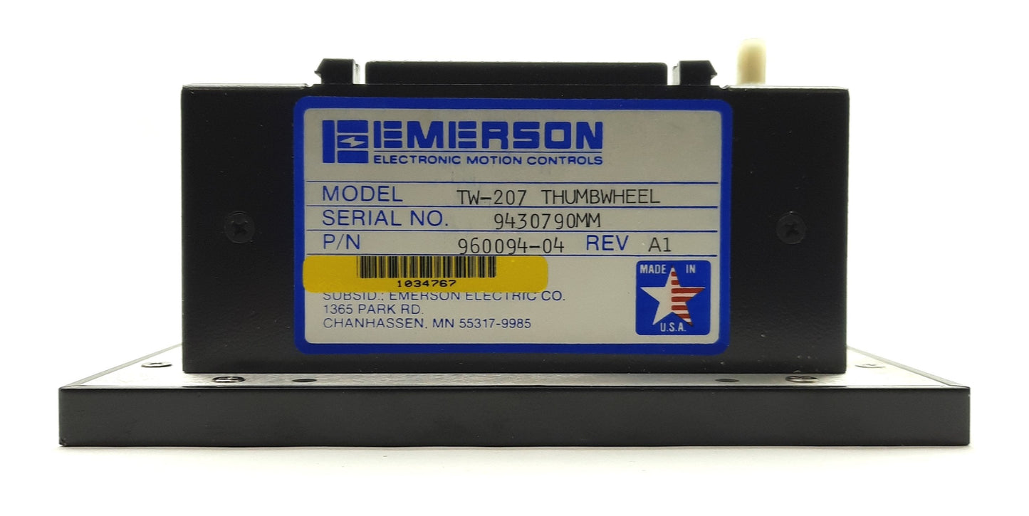 New Other Emerson TW-207 Data Entry Thumbwheel Module, 9x Selectable Units w/DB37 Cable