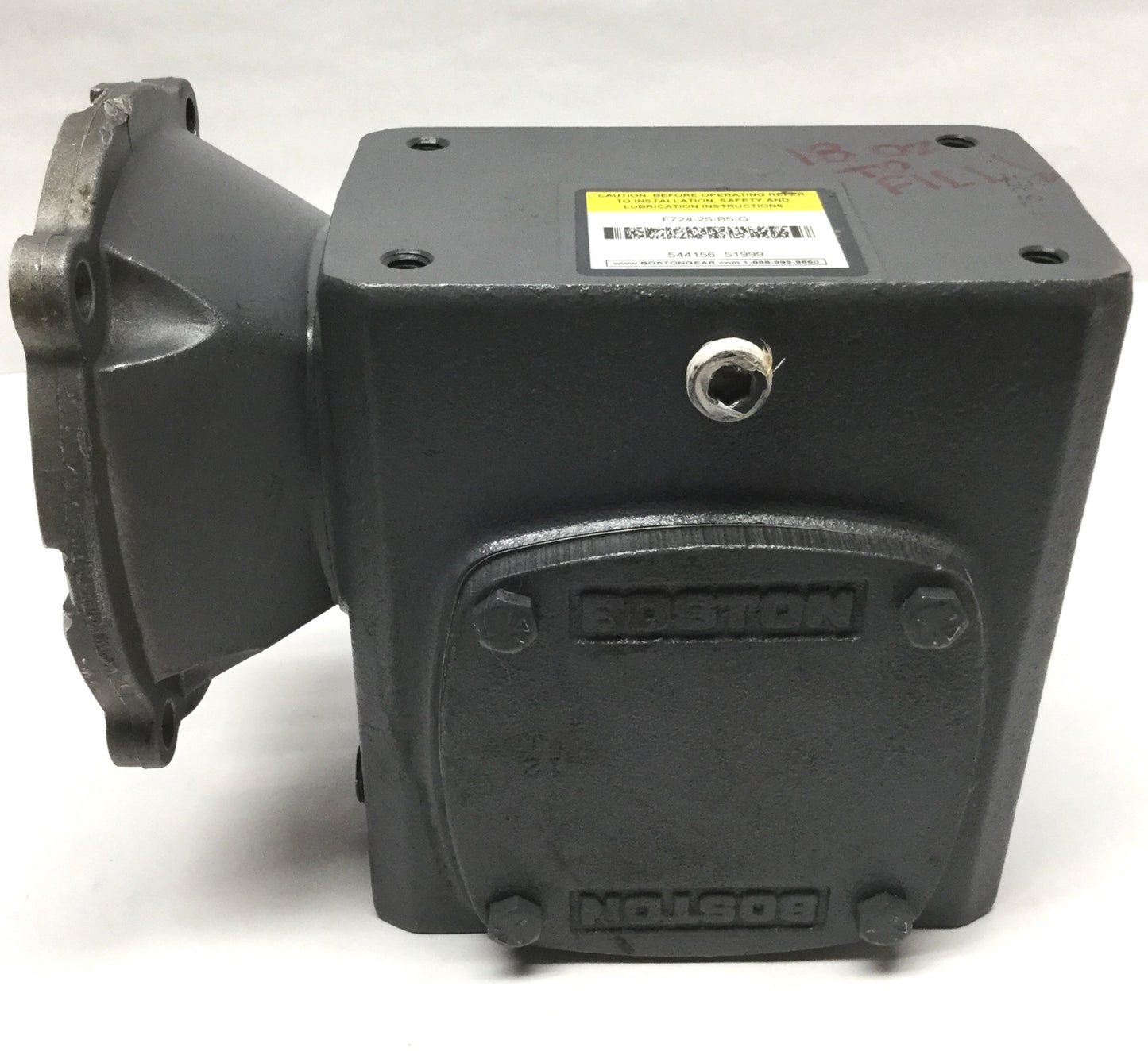 Used Boston Gear F724-25-B5-G Right-Angle Worm Speed Reducer, 56C, 25:1, 1199 lb-in