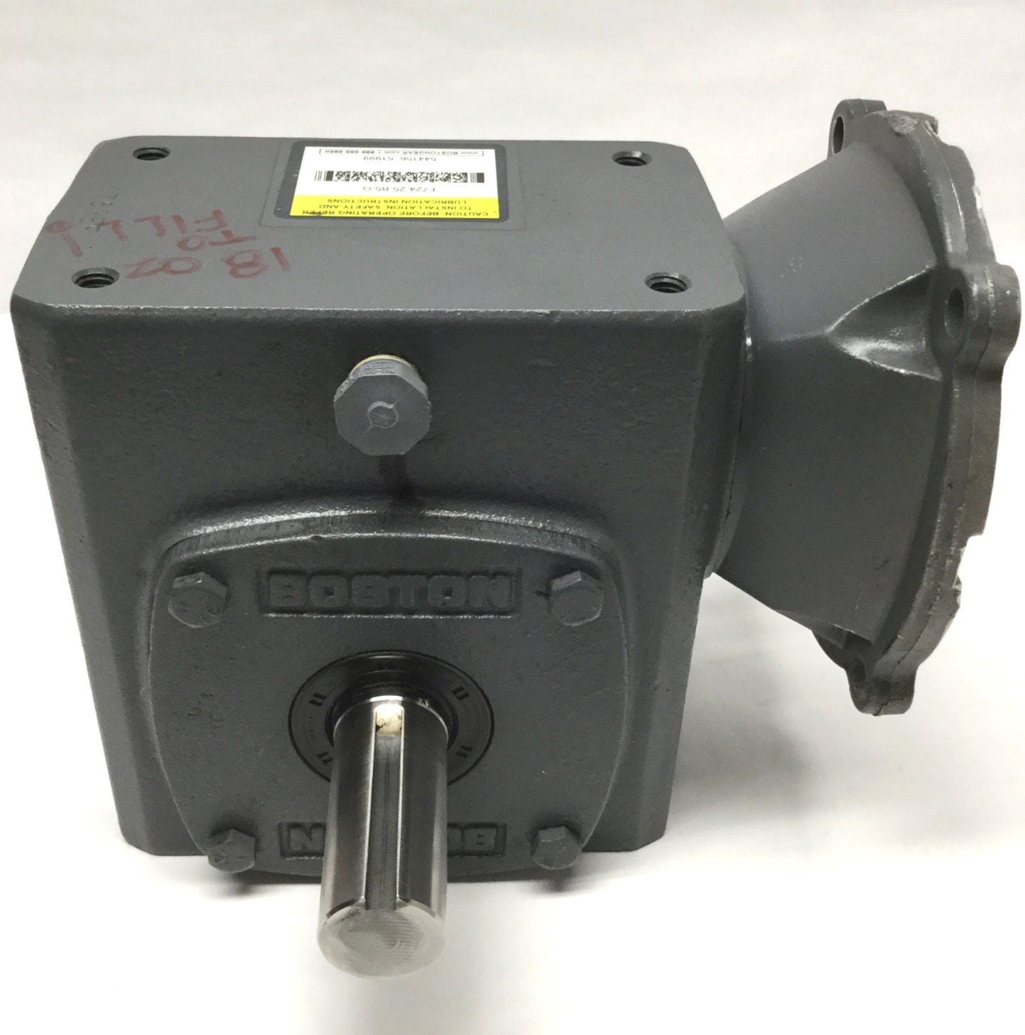 Used Boston Gear F724-25-B5-G Right-Angle Worm Speed Reducer, 56C, 25:1, 1199 lb-in